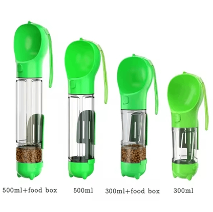 3-in-1 Portable Pet Water Bottle and Food Dispenser