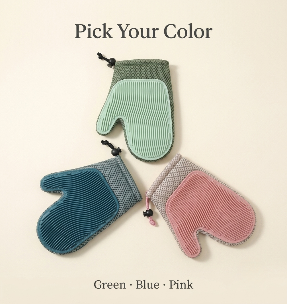 Silicone Pet Massaging and Hair Removal Gloves