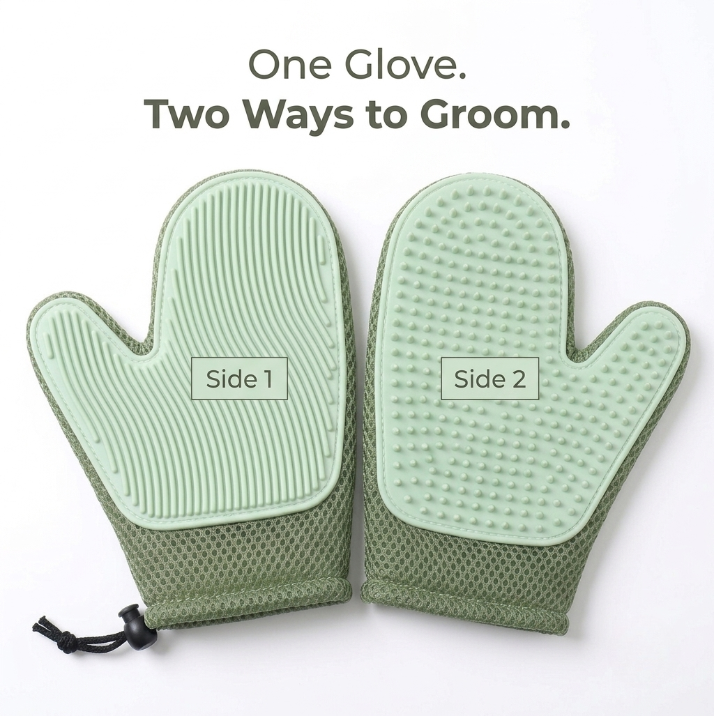 Silicone Pet Massaging and Hair Removal Gloves