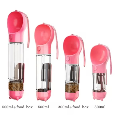 3-in-1 Portable Pet Water Bottle and Food Dispenser