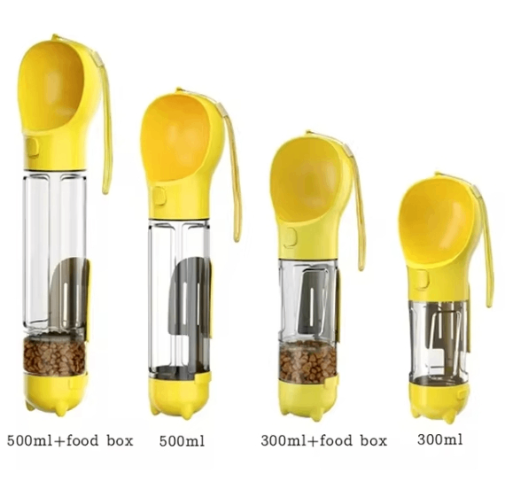 3-in-1 Portable Pet Water Bottle and Food Dispenser
